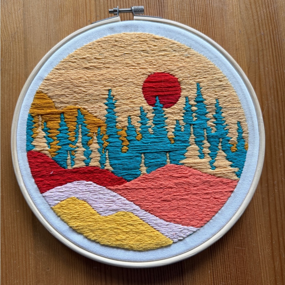 Handmade Embroidered Landscape Art